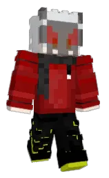 porcelain and dark burgundy Minecraft skin — Classic model — first worn by FracturedSpectre