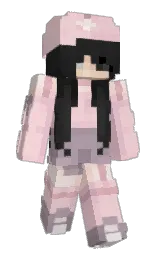nekuu's Minecraft skin wearing the Purple Heart cape
