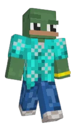hippie green and st tropaz Minecraft skin — Classic model