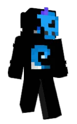 black and cod gray Minecraft skin — Slim model
