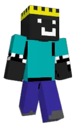 mine shaft and bondi blue Minecraft skin — Classic model — first worn by IyadLeBlock