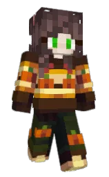 woody brown and eclipse Minecraft skin — Slim model — first worn by EggFaucet