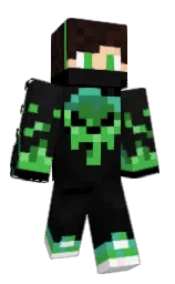 black and cod gray Minecraft skin — Classic model
