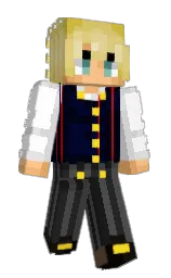 white and blue charcoal Minecraft skin — Classic model — first worn by Slaktfest