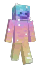 black and calico Minecraft skin — Slim model — first worn by Mazomus