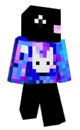 black and science blue Minecraft skin — Classic model
