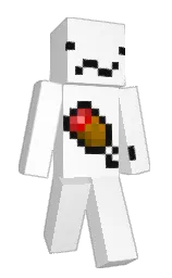 white and cod gray Minecraft skin — Classic model — first worn by GamerTag17