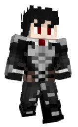 black and cod gray Minecraft skin — Classic model