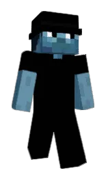 black and wedgewood Minecraft skin — Slim model — first worn by OLDxSTYLE21