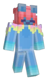cornflower blue and cornflower Minecraft skin — Slim model — first worn by Evieni