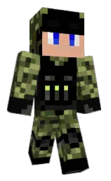black and cod gray Minecraft skin — Classic model — first worn by Spokolino