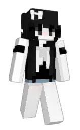white and cod gray Minecraft skin — Slim model