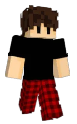 black and maroon Minecraft skin — Classic model