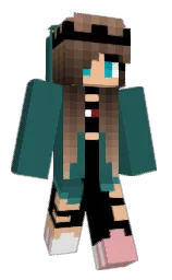 blue dianne and black Minecraft skin — Slim model