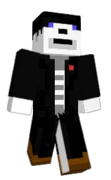 white and cod gray Minecraft skin — Classic model — first worn by Vakir04