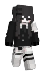 wxchii's Minecraft skin wearing the Purple Heart cape