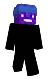 royal blue and cerulean blue Minecraft skin — Classic model — first worn by ThadomInator478