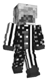 cod gray and white Minecraft skin — Classic model — first worn by Tsuki_Hani