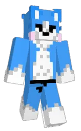 dodger blue and white Minecraft skin — Classic model