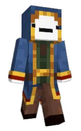 white and chambray Minecraft skin — Slim model — first worn by Gromenx