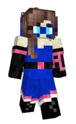 black and rock Minecraft skin — Slim model — first worn by SD_Aurora