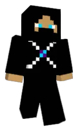 black and twine Minecraft skin — Classic model