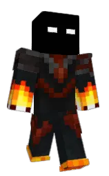 black and cod gray Minecraft skin — Classic model — first worn by Pinkpig4892