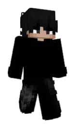 black and black russian Minecraft skin — Slim model — first worn by ItzYahavX_
