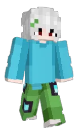 turquoise blue and pelorous Minecraft skin — Slim model — first worn by Nisotto_