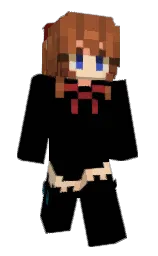 black and mule fawn Minecraft skin — Slim model — first worn by damNAtIOn
