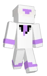 white and black Minecraft skin — Classic model — first worn by W1zzy_Goon