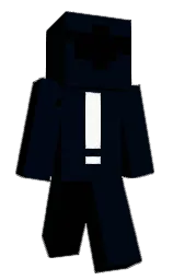 blue charcoal and black Minecraft skin — Slim model