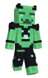 black and shark Minecraft skin — Slim model — first worn by gwoo6