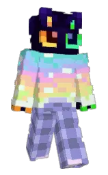 cold purple and black russian Minecraft skin — Slim model — first worn by Mintllie