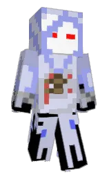 white and periwinkle gray Minecraft skin — Classic model — first worn by 77S0