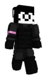 black and cod gray Minecraft skin — Slim model
