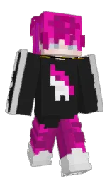 mine shaft and shocking pink Minecraft skin — Slim model