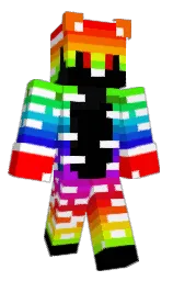 black and white Minecraft skin — Classic model