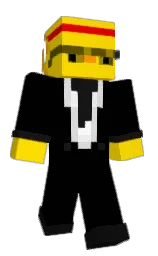 black and school bus yellow Minecraft skin — Classic model
