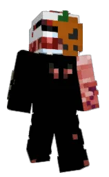black and porcelain Minecraft skin — Slim model — first worn by BlessIsDum