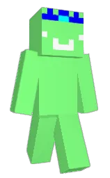 screamin' green and blue Minecraft skin — Classic model