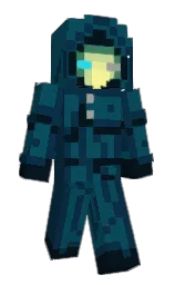 deep sea green and tarawera Minecraft skin — Slim model — first worn by HexDr