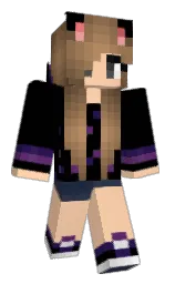 black and romantic Minecraft skin — Slim model