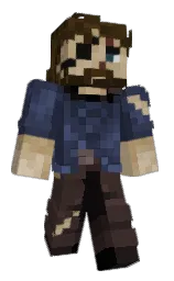 woody brown and ebony clay Minecraft skin — Classic model — first worn by Kruegers