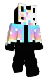 black and clear day Minecraft skin — Slim model — first worn by vixiolegy