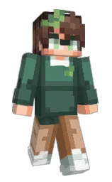 mineral green and outer space Minecraft skin — Slim model — first worn by leaftreegrass