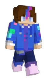 royal blue and pink lace Minecraft skin — Slim model — first worn by OrbitzX
