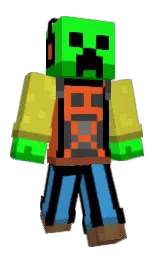 green and black Minecraft skin — Classic model — first worn by CreeperAndreas