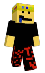 black and energy yellow Minecraft skin — Classic model