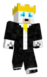 white and black white Minecraft skin — Classic model — first worn by PolarBearKing1st